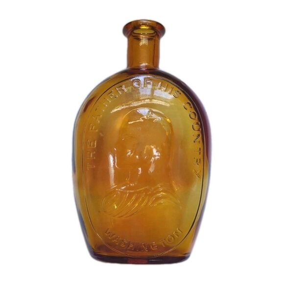Other - Vintage Bottle Glass Empire Glassworks The Father Of His Country Embossed Flask
